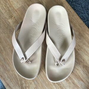 Women’s size 8 leather, J.Crew sandals flip-flops